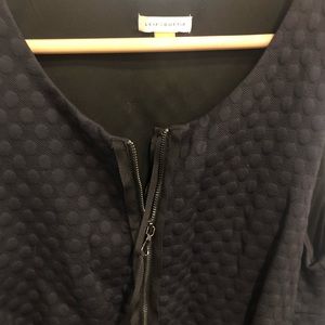 Anthropologie Leifsdottir black dress front zip